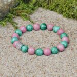 Malachite-and-rhodochrosite-bracelet