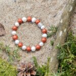 Bracelet-made-of-cultured-pearls-and-red-jasper