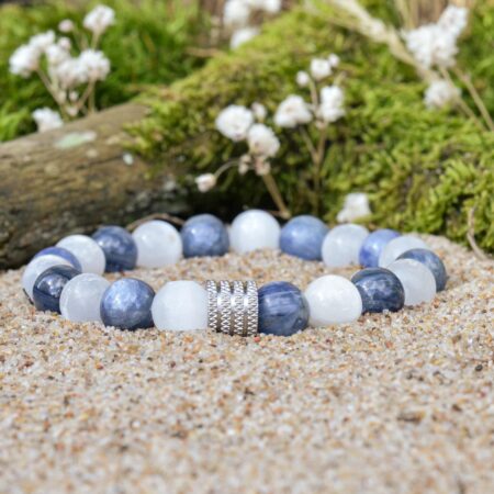 Kyanite-and-selenite-bracelet