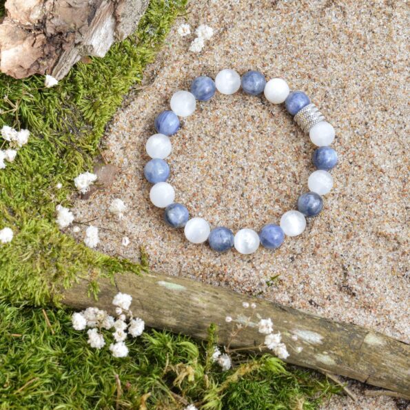 Kyanite-and-selenite-bracelet