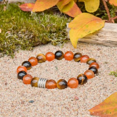 Tigerauge- und Karneol-Armband