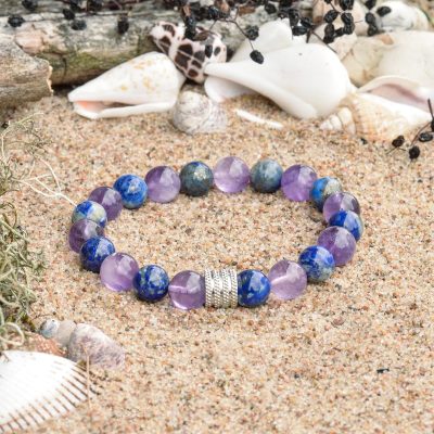 Amethyst- und Lapislazuli-Armband