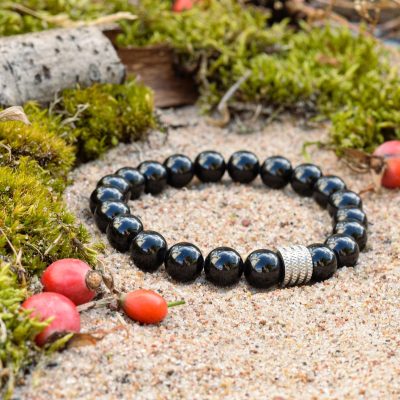 Schwarzer Turmalin (Sherlock) Armband