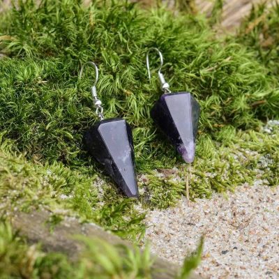Amethyst Pyramiden Ohrringe
