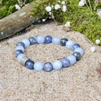 Aquamarin und Kyanit Armband