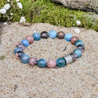 Apatit und Rhodonit Armband