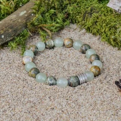 Aventurin und Rhyolith Armband