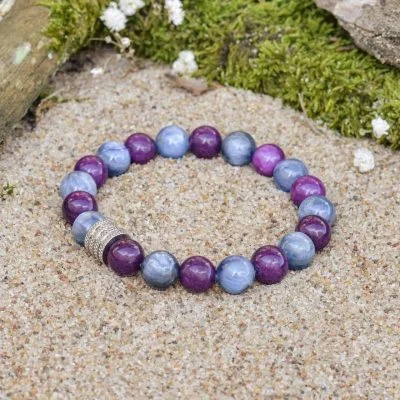 Sugilith und Kyanit Armband