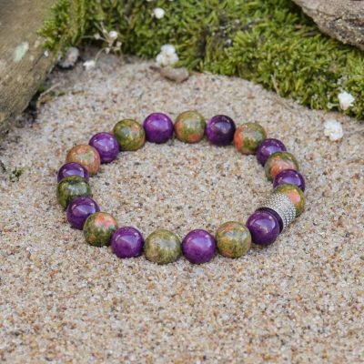 Sugilith-- und Unakit-Armband