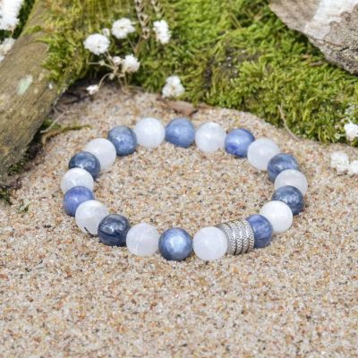 Selenit-- und Kyanit-Armband