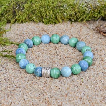 Malachit- und Apatit-Armband