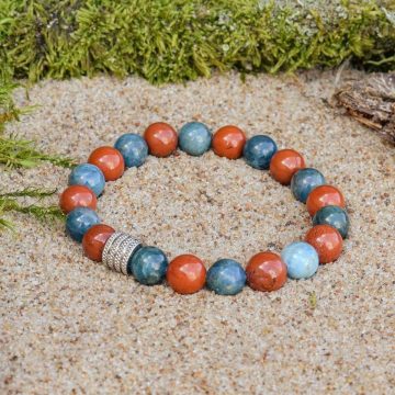 Armband aus Rotem Jaspis und Apatit