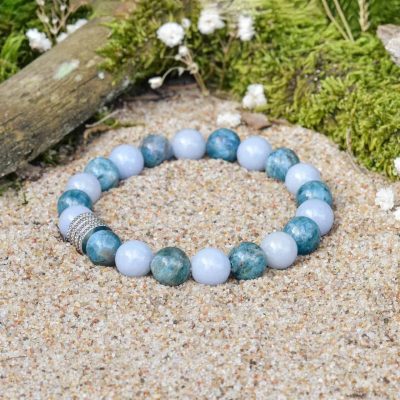 Angelit- und Apatit-Armband