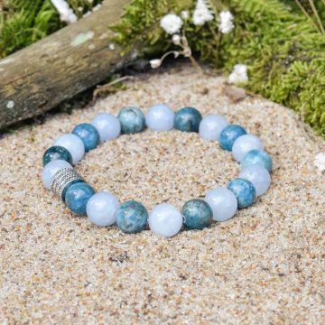 Aquamarin- und Apatit-Armband