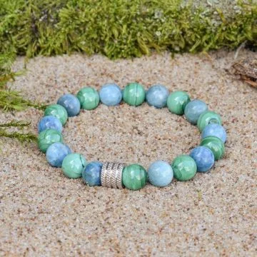 Malachit- und Apatit-Armband